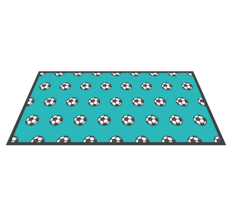Soccer Ball Pattern vinyl rug gaming - TenStickers