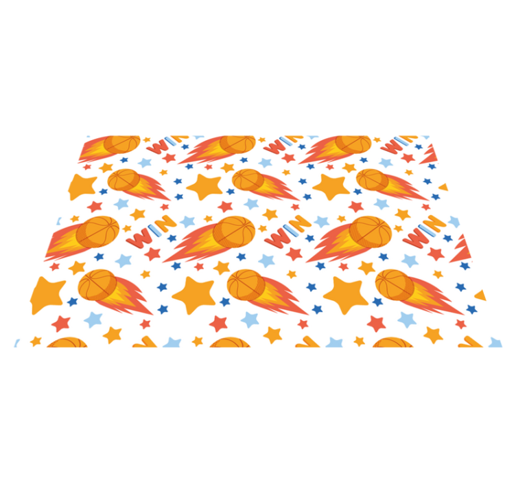 Sporty Stars Design vinyl rug gaming - TenStickers