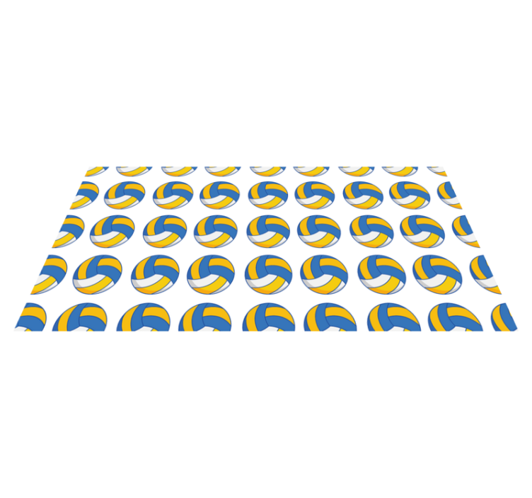 Volleyball balls teenage bedroom vinyl rug - TenStickers