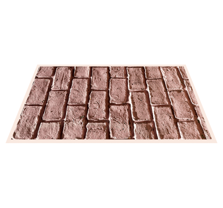Rustic Brick Pattern stone effect vinyl rug - TenStickers