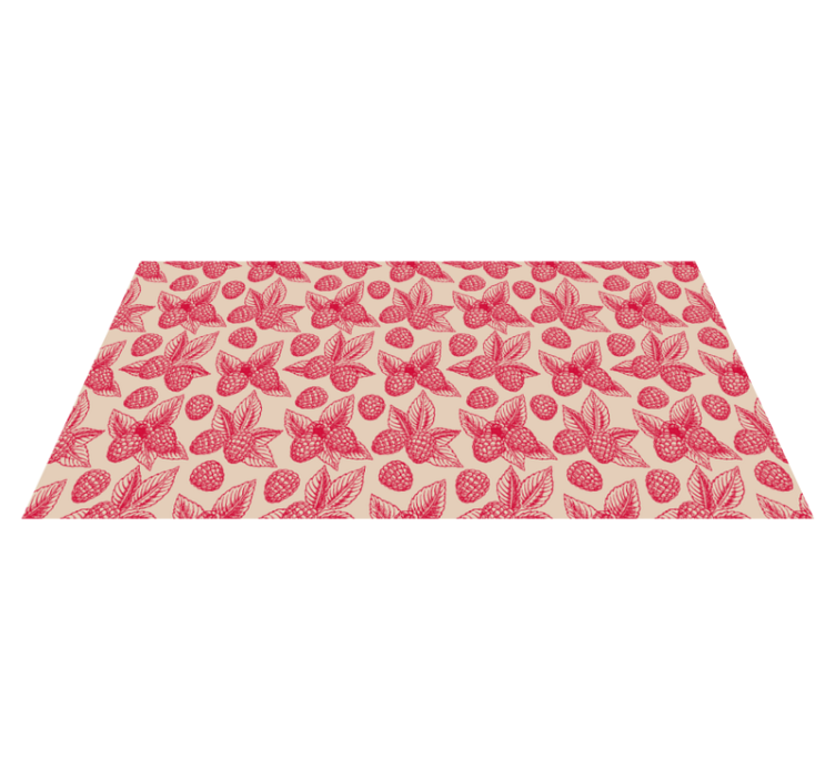 Vintage beige raspberries floral rug - TenStickers