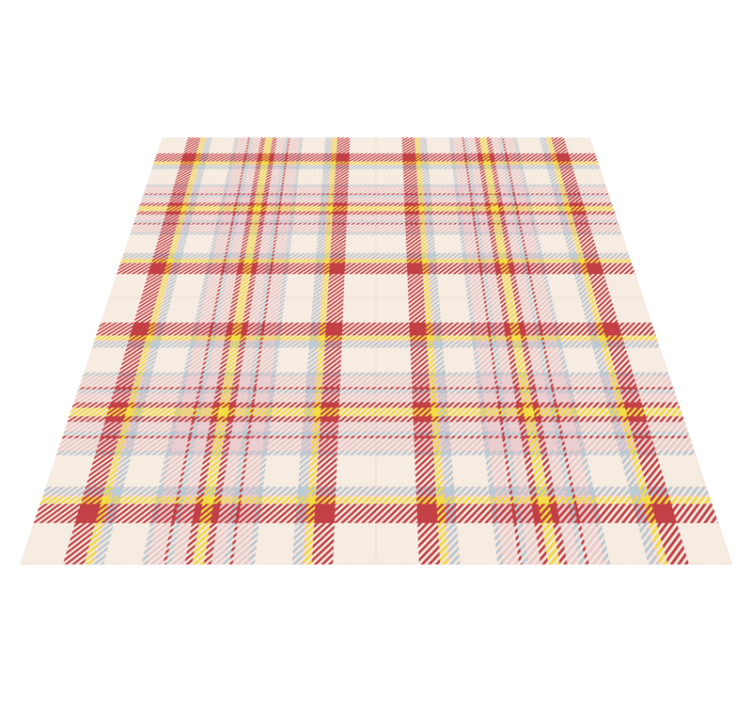 Plaid Motif Style striped vinyl rug - TenStickers
