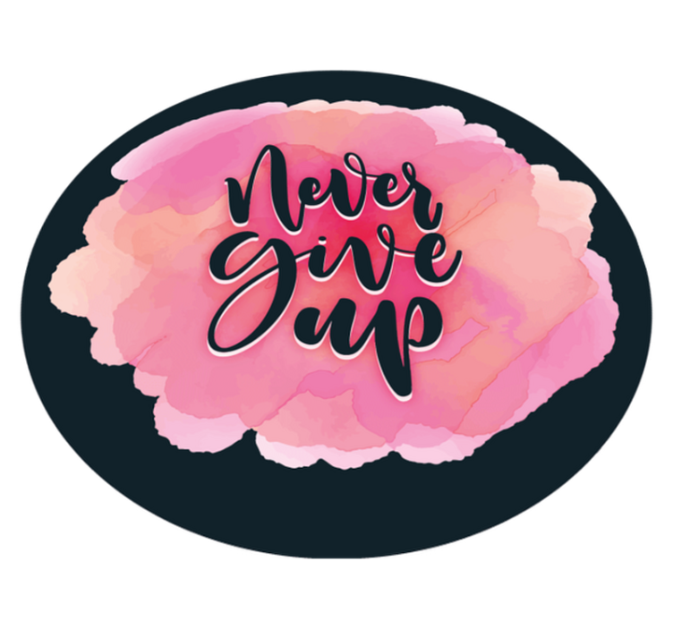 Custom vinyl rug persevere without relenting - TenStickers