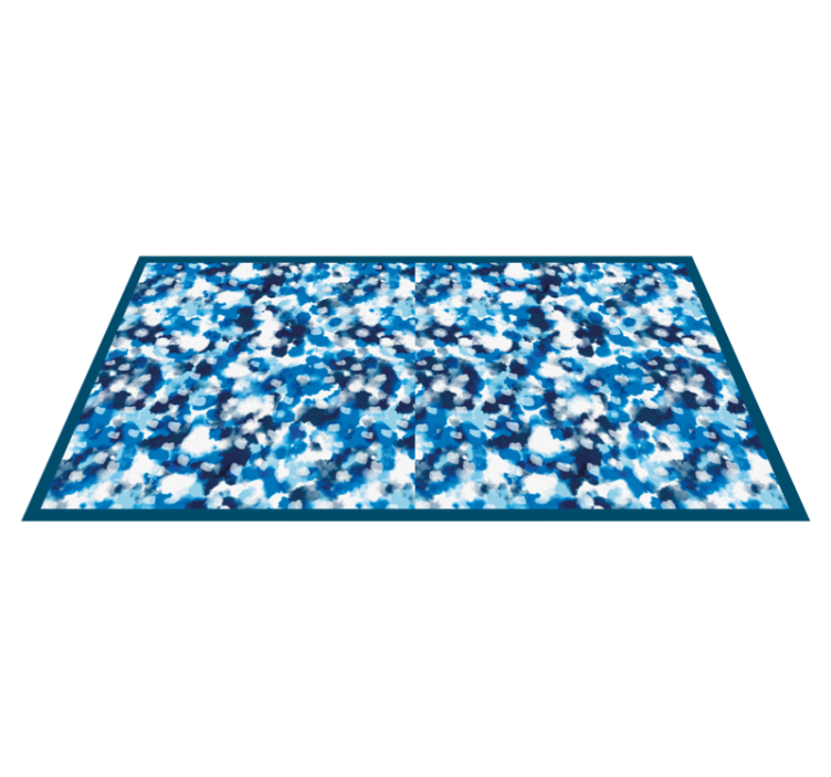 Blue Splash Design vinyl rug - TenStickers