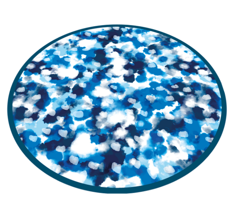 Blue spot design vinyl rug bathroom - TenStickers