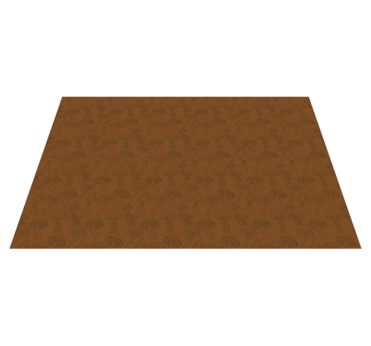 Mushroom Pattern nature vinyl rug - TenStickers