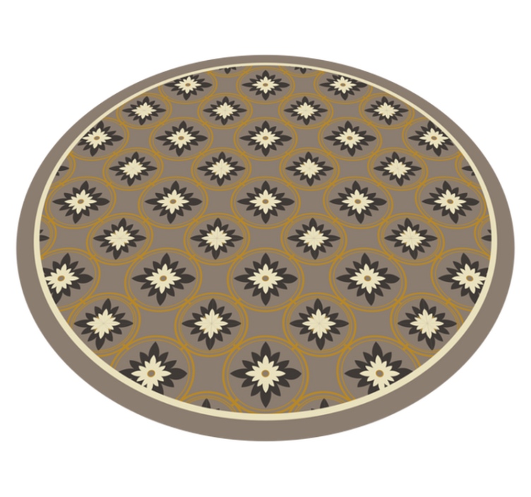 Patterned Circle mosaic vinyl rug - TenStickers