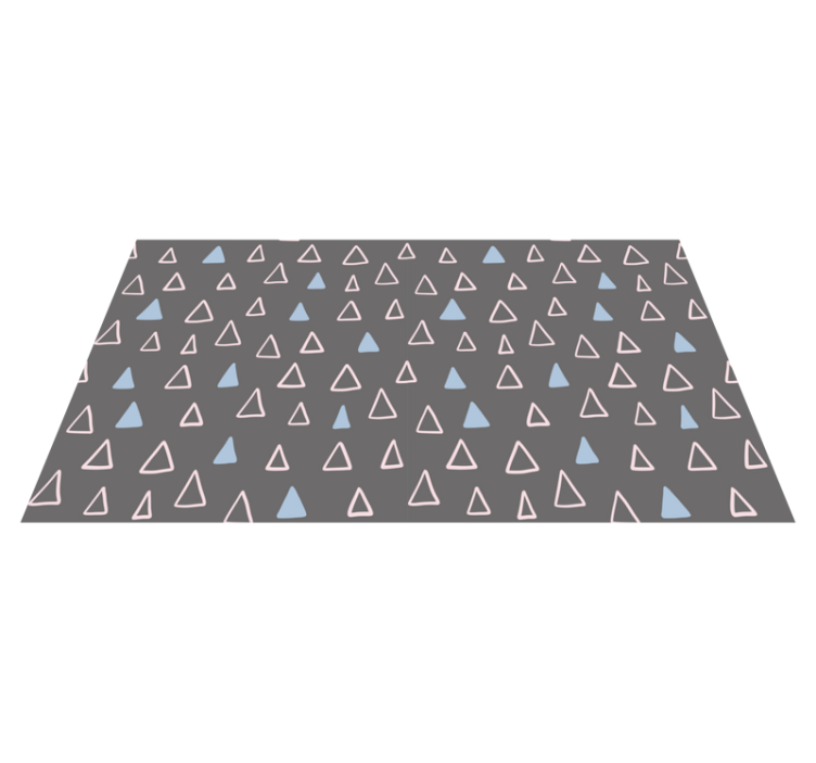 Geometric vinyl rug in triangles - TenStickers