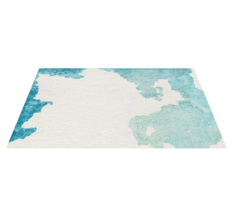 Gentle aqua effect vinyl rug bathroom - TenStickers