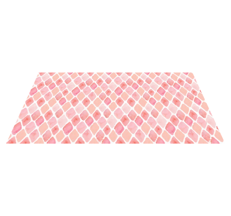 Pink watercolor scames geometric rugs - TenStickers