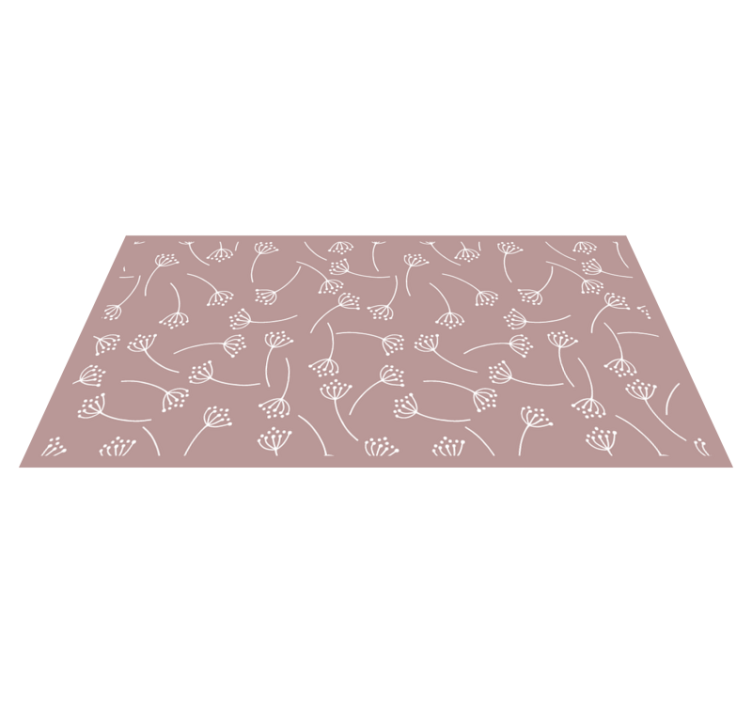 Soft Floral Pattern nature vinyl rug - TenStickers