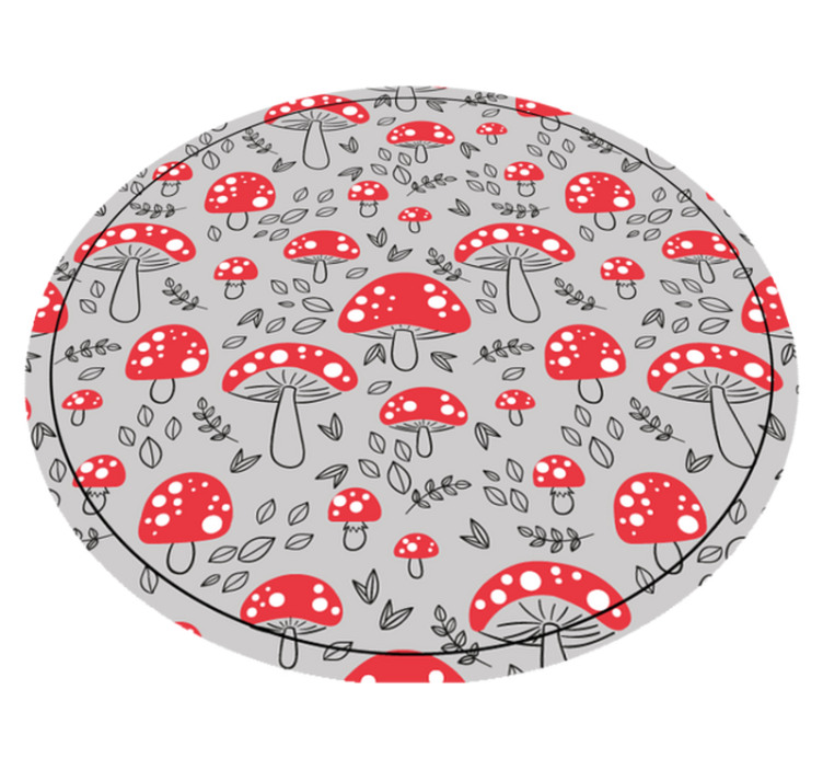 Charming mushrooms nature vinyl rug - TenStickers