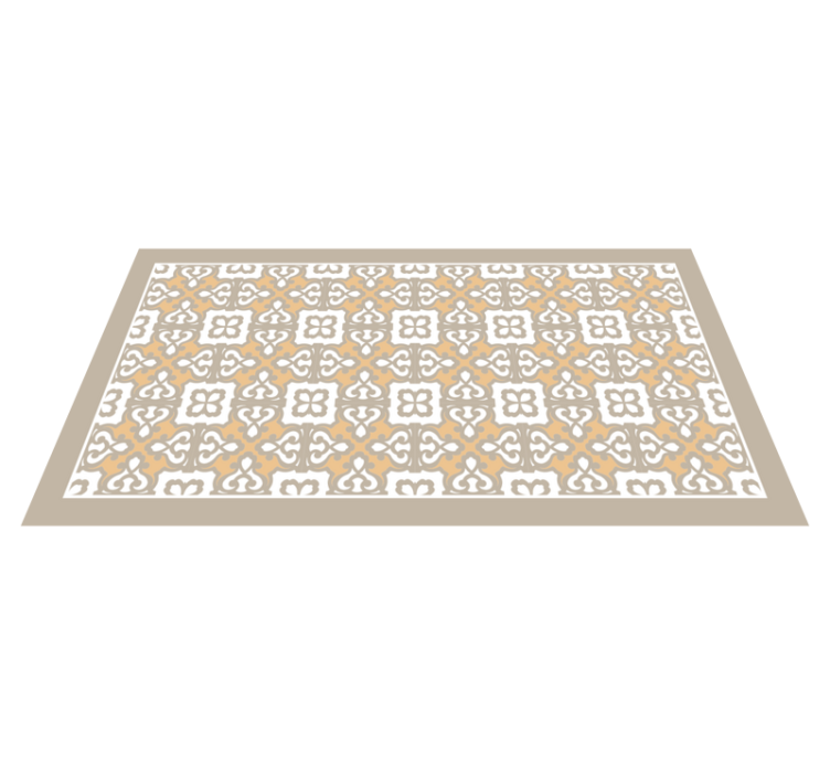 Mosaic vinyl rug with stylish design elements - TenStickers