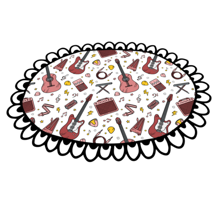 Musical Elements Motif vinyl rug - TenStickers