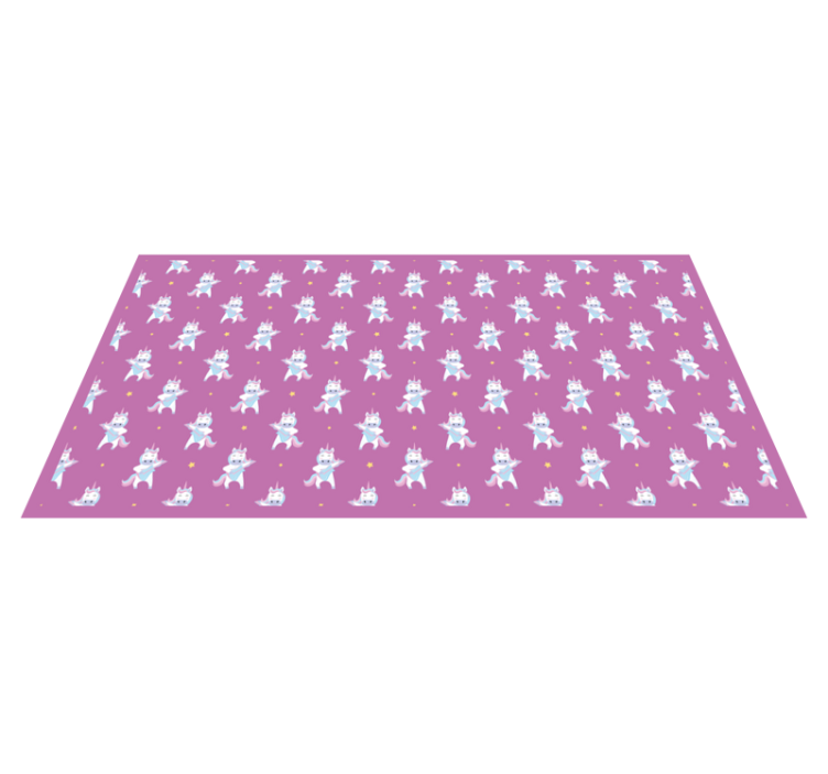 Unicorn Adventure Theme vinyl rug - TenStickers