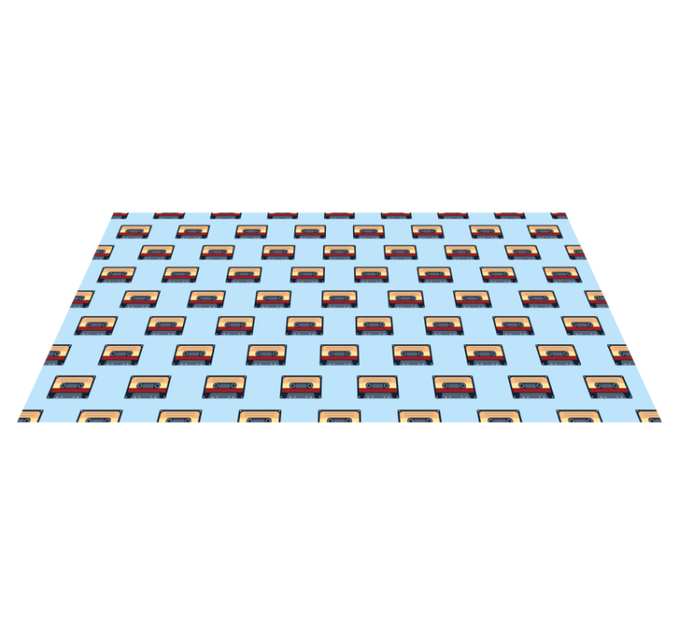 Retro Cassette Patterns vinyl rug - TenStickers