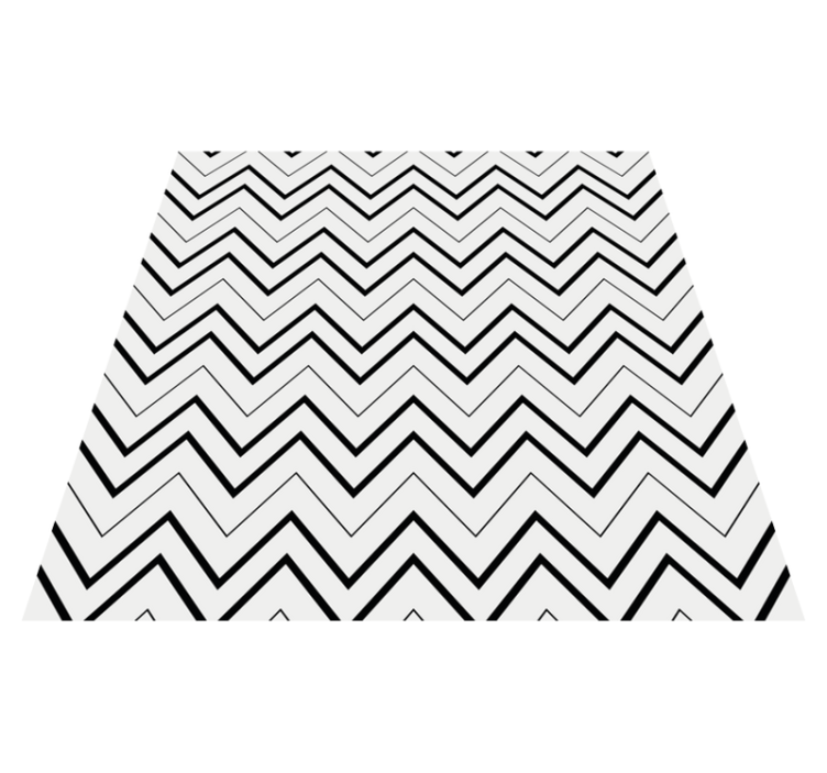 Minimalist vinyl rug in chevron pattern - TenStickers