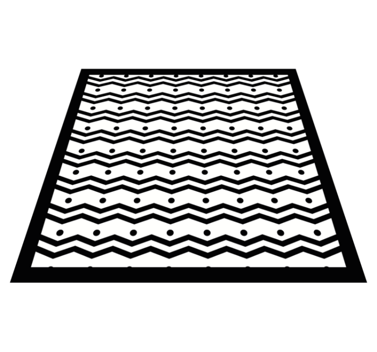 Zigzag concept striped vinyl rug - TenStickers