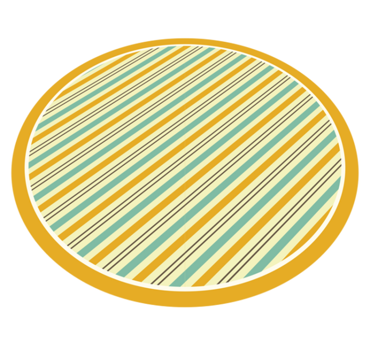 Colorful striped design striped vinyl rug - TenStickers