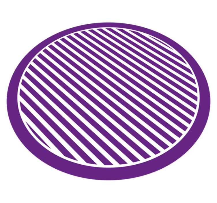 Purple Banded Circle striped vinyl rug - TenStickers