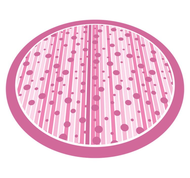 Pink striped motif striped vinyl rug - TenStickers