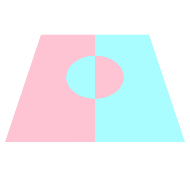 Soft Color Contrast minimalist vinyl rug - TenStickers