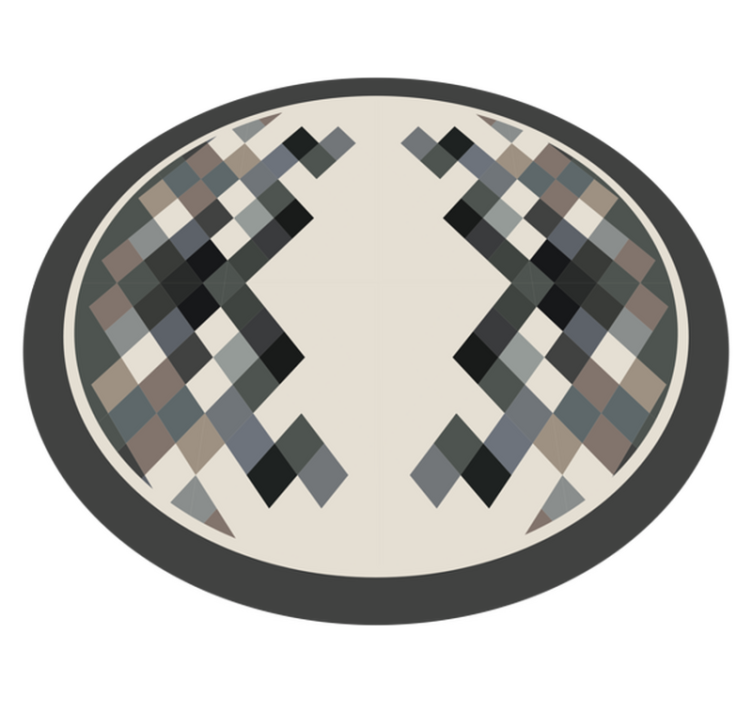 Top and bottom elegant cubes circular rug - TenStickers