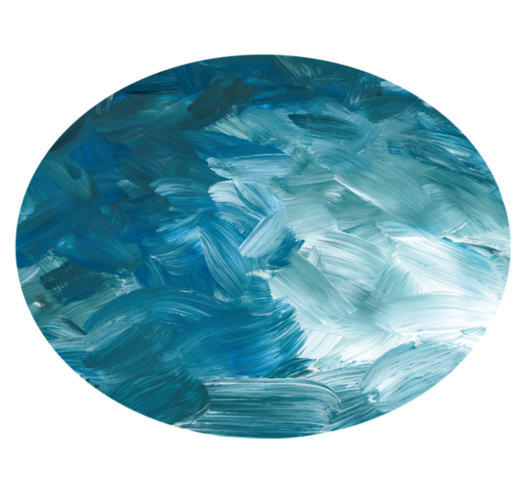Blue paint strokes vinyl rug - TenStickers