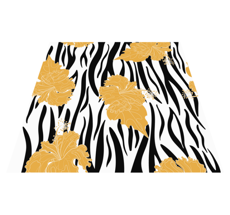 Animal print vinyl rug in zebra jungle design - TenStickers