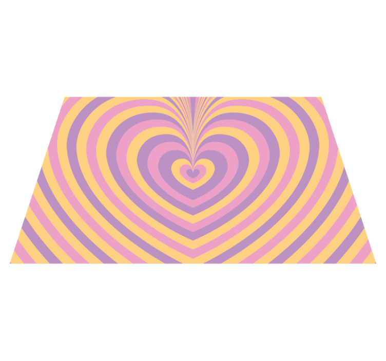 Psychedelic groovy heart modern rug - TenStickers