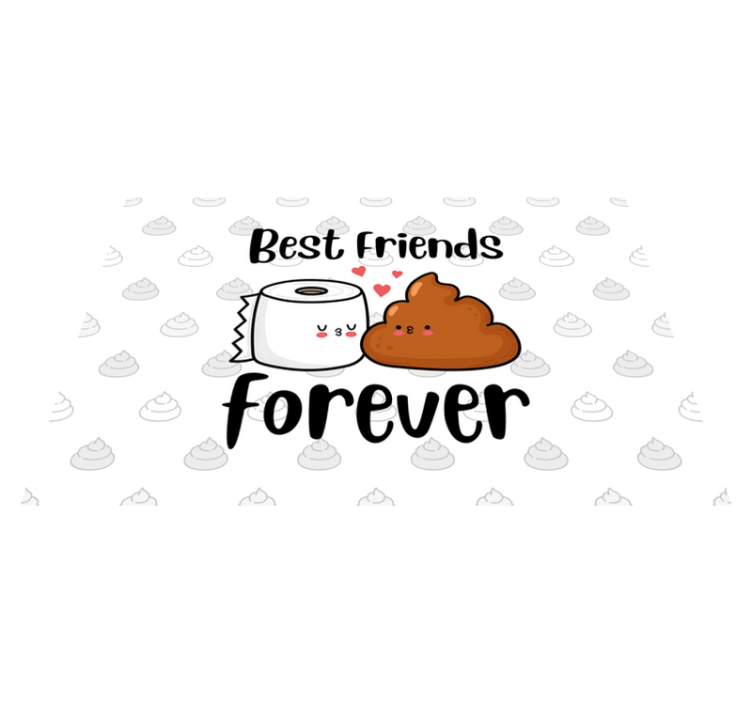 Best Friends Forever vinyl rug bathroom - TenStickers