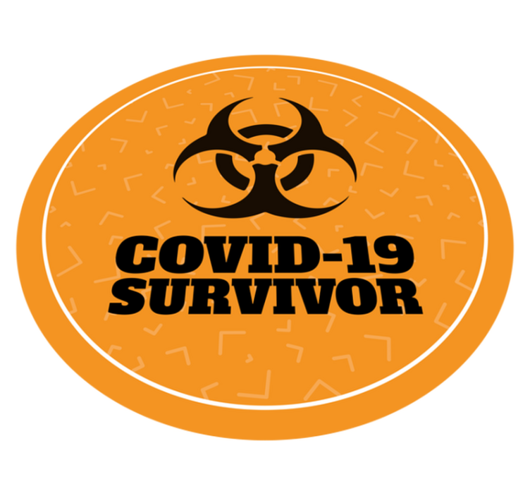 Covid survivor funny design custom rug - TenStickers