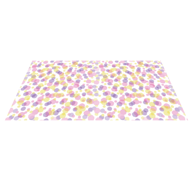 Pink bubbles pattern vinyl rug bathroom - TenStickers