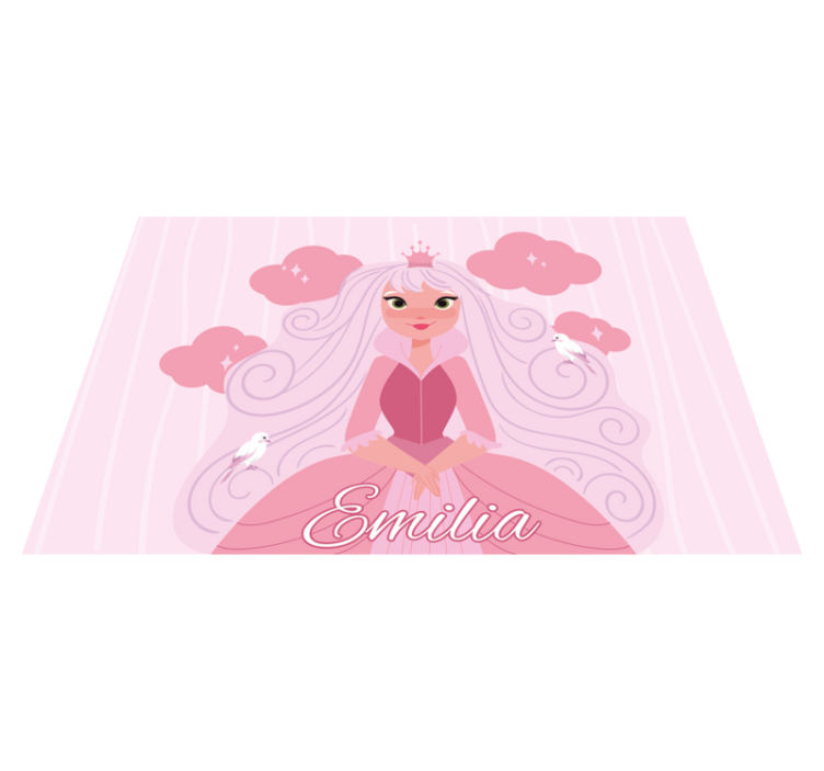 Princess Character custom vinyl rug - TenStickers