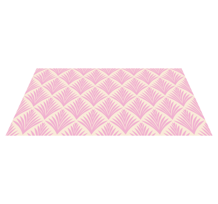 Stylish pink pattern vinyl rug flowers - TenStickers