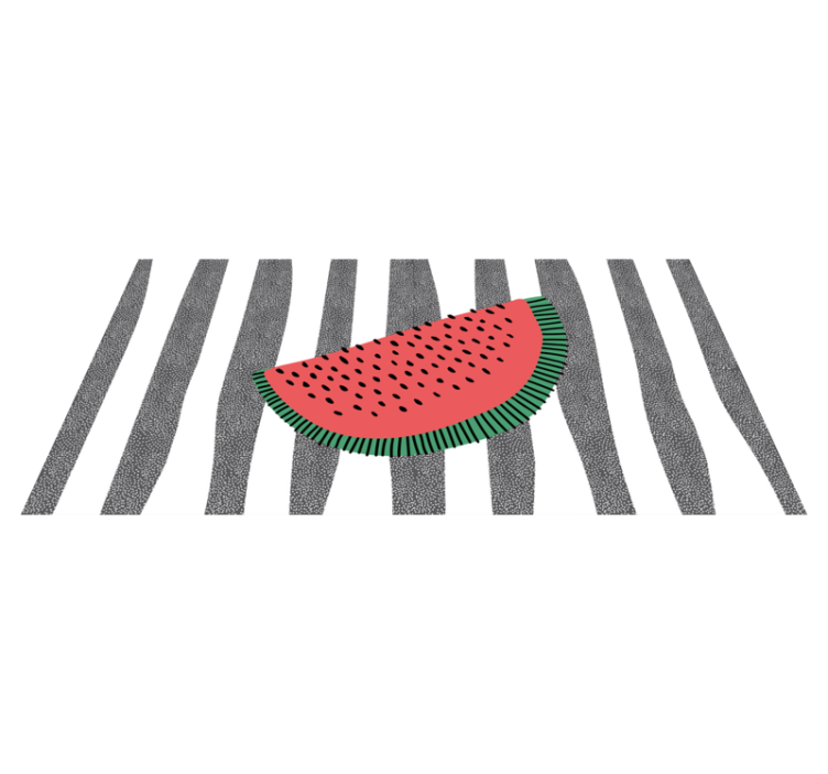 Watermelon Wedge texture vinyl rug - TenStickers