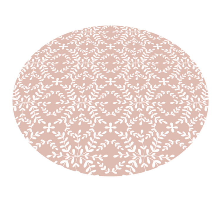 Delicate Bloom Composition vinyl rug flowers - TenStickers