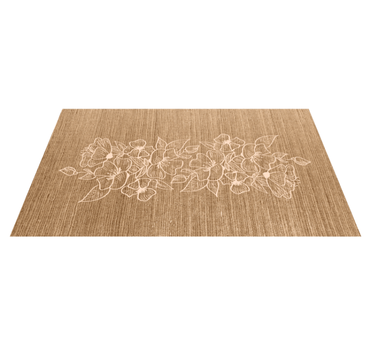 Brown texture flower carpet - TenStickers