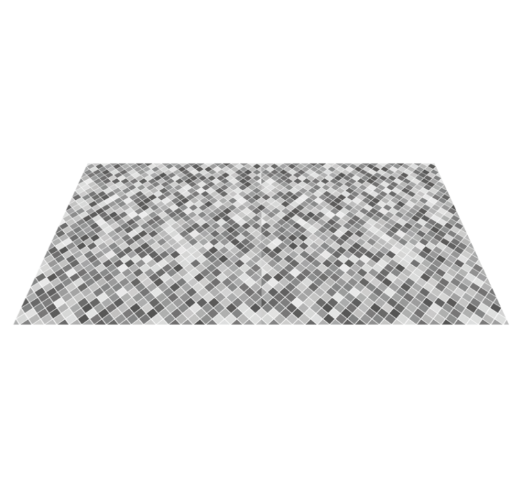Gray mosaic vinyl rug bathroom - TenStickers