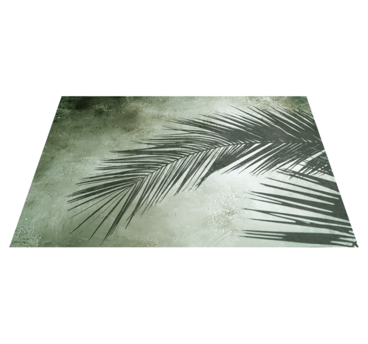 Palm leaf elegance vinyl rug flowers - TenStickers