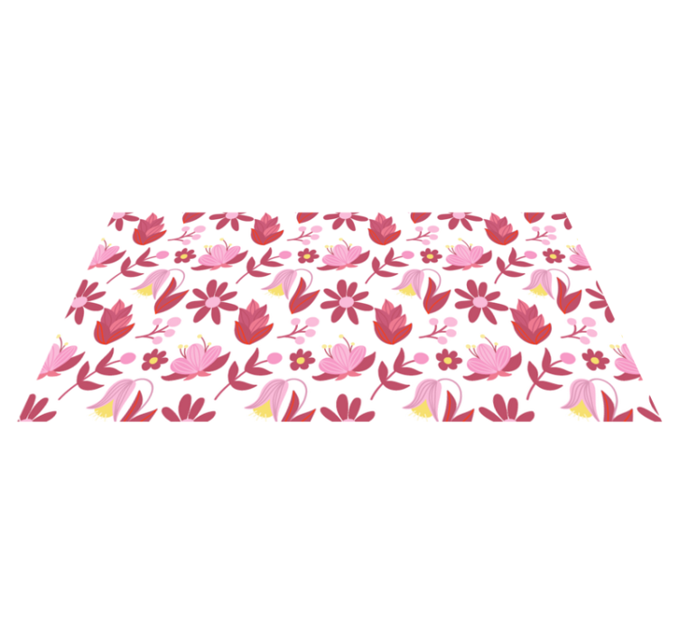Floral Patterns Bloom vinyl rug flowers - TenStickers