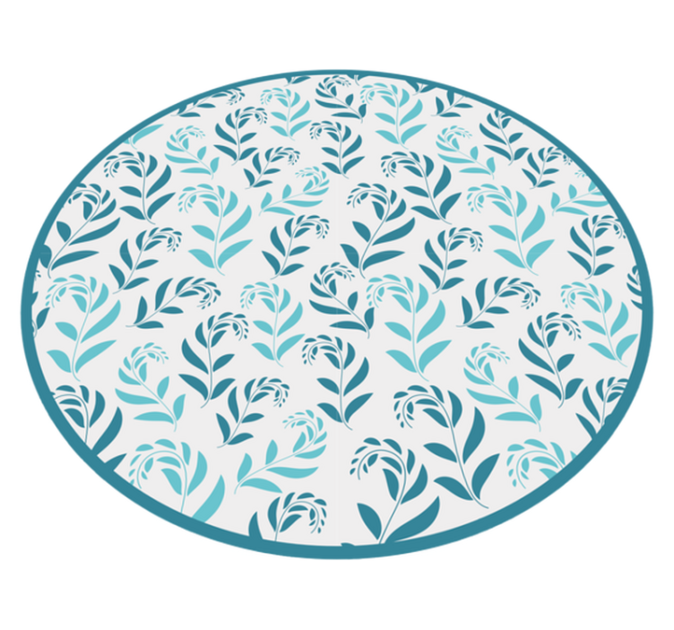 Botanical Leaf Inspiration vinyl rug flowers - TenStickers