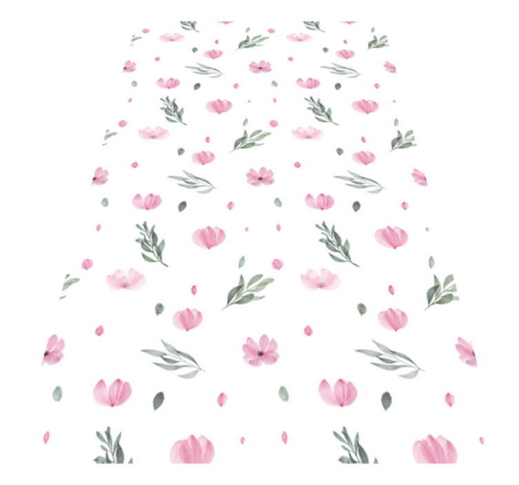 Charming Floral Prints vinyl rug flowers - TenStickers