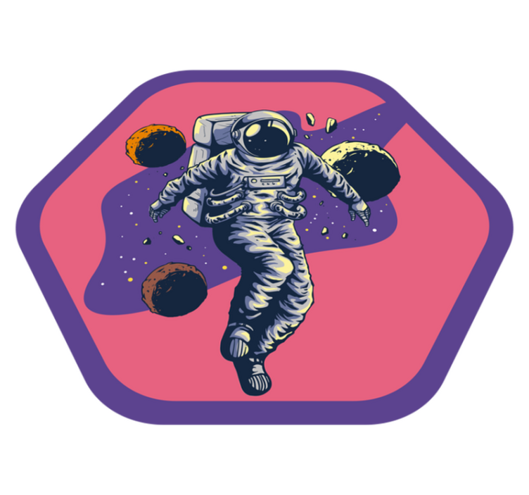 Space Explorer Journey star vinyl rug - TenStickers