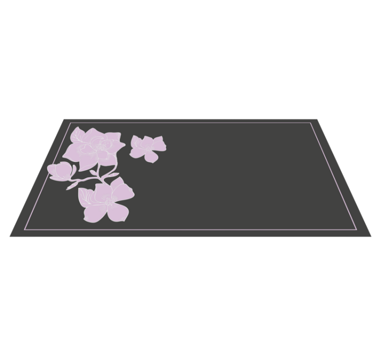 Pink arrangement vinyl rug flowers - TenStickers