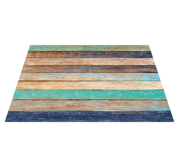 Wood effect vinyl rug multi-tone wood planks - TenStickers