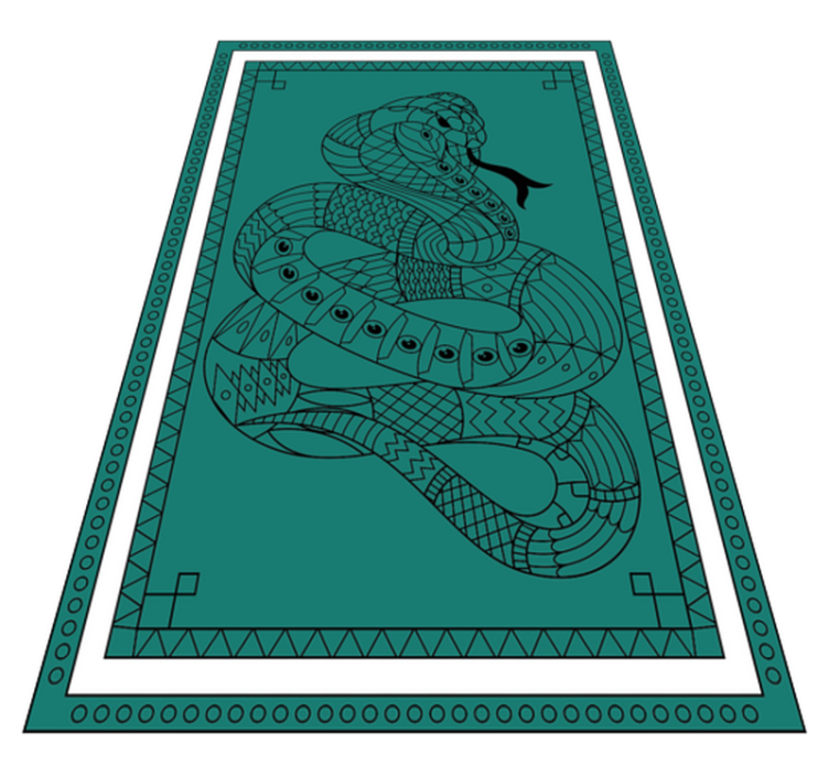 Snake illustration animal vinyl rug - TenStickers