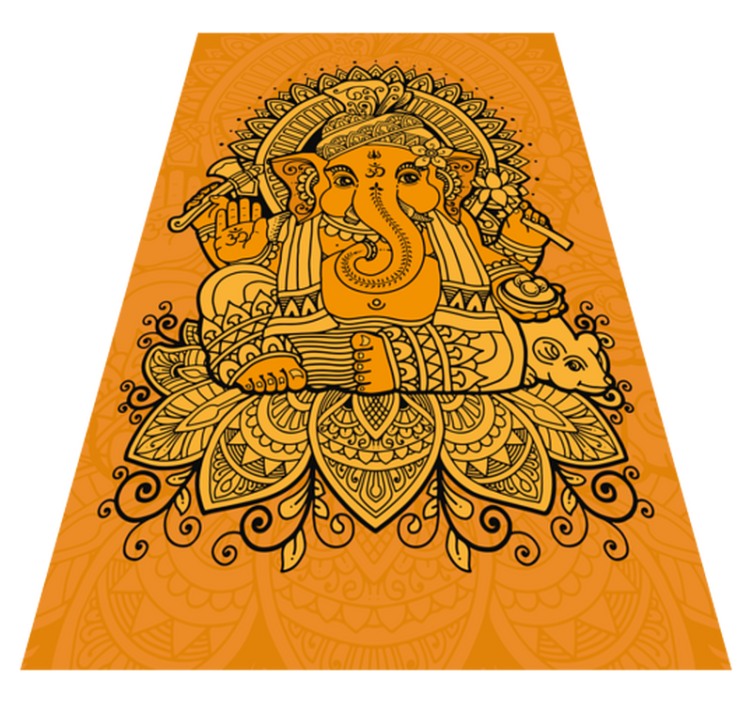 Ganesh Illustration ethnic vinyl rug - TenStickers