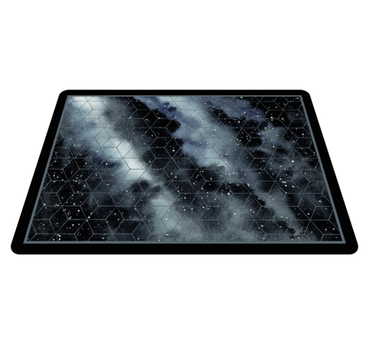 Hexagonal galaxy pattern teenage bedroom vinyl rug - TenStickers