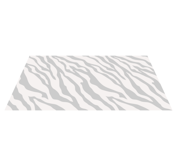 Gray Zebra Stripes animal print vinyl rug - TenStickers